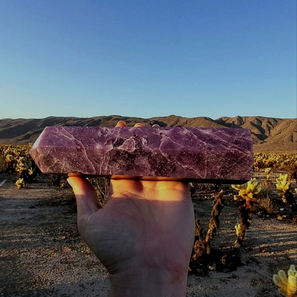Tall & Chunky Deep Purple Lepidolite Tower-- 9 Inches Tall!!! - Picture 5 of 12
